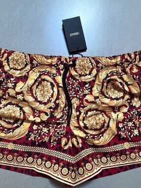 AUTHEN VERSACE ,MENS BAROQUE SWIM SHORTS BATHING SUIT TRUNK SIZE 8 APPROX XL/L